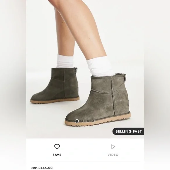 UGG Classic Femme Miniwedge Boots in Brown Size UK 4 (USA 6) NEW/NEVER WORN - Picture 2 of 8